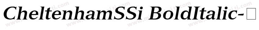 CheltenhamSSi BoldItalic字体转换